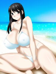 1girls big_breasts bikini hamaiya huge_breasts looking_at_viewer solo_female tagme