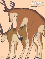 2023 antlers ass balls brown_body brown_fur cloven_hooves deer digital_media_(artwork) duo feral feral_on_feral feral_penetrated feral_penetrating feral_penetrating_feral from_behind_position fur genitals hi_res hooves horn lizardlars male male/male male_penetrated male_penetrating male_penetrating_male mammal mounting multicolored_body multicolored_fur penetration quadruped sex simple_background spitey subscribestar tan_background tan_balls tan_body tan_fur two_tone_body two_tone_fur