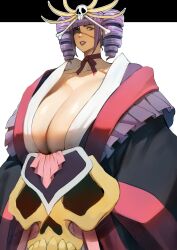 1girls anhuzart big_breasts bleach breasts busty cleavage curvaceous curvy curvy_body curvy_female curvy_figure ethan69_(artist) eye_patch eyepatch female huge_breasts katen_kyoukotsu katen_kyoukotsu_(oiran) large_breasts voluptuous