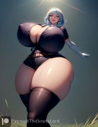 1girls ai_generated alternate_ass_size alternate_body_type alternate_breast_size armwear ass big_ass big_breasts bimbo bimbo_lips black_legwear blue_hair breasts breasts_bigger_than_head cleavage curvaceous curves curvy curvy_body curvy_female curvy_figure detailed_background diamond diamond_(land_of_the_lustrous) elegant female hi_res highres houseki_no_kuni huge_breasts hyper hyper_breasts land_of_the_lustrous legwear light-skinned_female light_skin looking_at_viewer massive_ass massive_breasts massive_butt massive_thighs multicolored_eyes multicolored_hair nipple_bulge nipples shiny shiny_hair shiny_skin shirt short_hair smile smiling smiling_at_viewer solo solo_female solo_focus stable_diffusion suit thick_hips thick_legs thick_lips thick_thighs thicknesslord thunder_thighs thunderthighs wide_hips