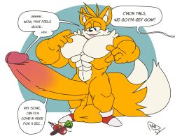 furry huge_cock hyper hyper_balls hyper_cock hyper_genitalia hyper_penis hyper_testicles male male_only maxpany muscles muscular muscular_arms muscular_male muscular_thighs sonic_(series) sonic_the_hedgehog_(series) tails tails_the_fox