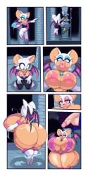 1girls adventures_of_sonic_the_hedgehog areola areola_slip ass_bigger_than_head ass_expansion bat bat_ears bat_wings big_areola big_ass big_breasts big_lips big_penis bikini bimbo bimbo_lips bimbofication blue_eyes blue_eyeshadow bottomwear breast_expansion breasts_bigger_than_head comic comic_page digital_drawing_(artwork) digital_media_(artwork) female female_focus female_only gem glowing heart-shaped_pupils heart_eyes high_heels high_heels_boots huge_breasts hyper hyper_ass hyper_breasts hyper_penis in_love light_skin lips lipstick micro_bikini mobian_(species) necklace no_bra no_text_version penelope penis pink_eyes pink_eyeshadow pink_nipples ripped_clothing rouge_the_bat shiny_skin sling_bikini solo sonic_(series) sonic_the_hedgehog sonic_the_hedgehog_(series) spanking thought_bubble topless transformation turboranger white_hair