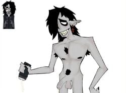 1boy ballzz black_hair body_hair could_be_my_new_artstyle_tbh fleshlight grey_skin grim_(ballzz) grim_is_british/scottish_confermed grinning incredibox male male_only oc original_character pointy_ears skinny_male solo solo_focus solo_male white_eyes yellow_teeth