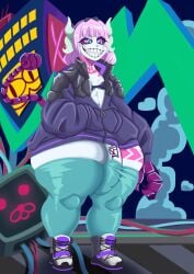 1futa 2023 big_ass big_butt big_penis big_thighs bottom_heavy breasts clothed clothing crossover cyberpunk:_edgerunners cyberpunk_2077 fusion fusion_character futa_only futanari gigantic_ass huge_cock huge_hips humanoid humanoid_penis kanna_kamui kobayashi-san_chi_no_maidragon miss_kobayashi's_dragon_maid noicenya partially_clothed penis penis_in_thighhighs pink_hair rebecca_(edgerunners) solo standing teeth_showing thick_thighs thighhighs thighs wide_hips