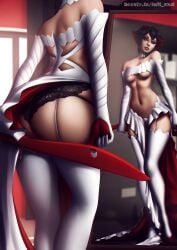 1girls ass bride female female_only kill_la_kill lingerie luit_exd matoi_ryuuko scissor_blade short_hair solo thick_thighs thighs