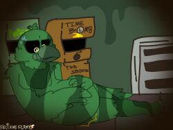 annoyed annoyed_expression annoyed_face avian chica_(fnaf) felixmcfurry female female_focus female_only fetish five_nights_at_freddy's furry furry_only kink looking_down phantom_chica pregnant pregnant_belly safe_for_work solo