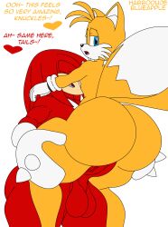 anal anal_sex anthro ass big_ass big_penis blueapple bouncing_ass canid canine completely_nude_male echidna fat_ass femboy fox gay gay_sex habbodude huge_ass knuckles_the_echidna large_ass looking_pleasured male male/male male_only sonic_(series) sonic_the_hedgehog_(series) stand_and_carry_position tails text thick_thighs wide_hips