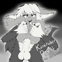 anal anal_sex anthro barefoot big_dom_small_sub black_and_white bodily_fluids canid canine canis claws cum cum_in_ass cum_inside dominant dominant_male duo ears_down ejaculation erection feet female foxkai genital_fluids genitals hi_res inktober inktober_2023 kinktober league_of_legends male male/female mammal monochrome nude page_11 penetration penis pivoted_ears riot_games sharp_toenails short_stack shortstack size_difference toe_claws tongue tongue_out tristana wolf yordle