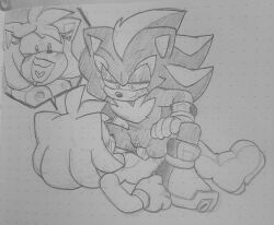 amy_rose andromorph anthro breasts cuntboy dickgirl furry futanari gynomorph intersex intersex_penetrating_intersex meowwabae penis pussy shadow_the_hedgehog sketch sonic_(series) squatting traditional_media_(artwork)