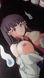 breasts dark-skinned_male female ghost hasamimushi human male murasame_oshizu nipples paizuri penis photo_(medium) straight to_love-ru uncensored