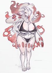 anthro armpits big_breasts breasts female furry generation_5_pokemon hisuian_zoroark lemonbizate_(artist) nintendo pokémon_(species) pokemon pokemon_(species) regional_form_(pokemon) solo zoroark