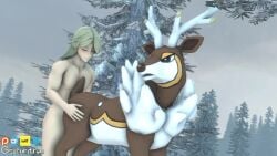 animated antlers ass bodily_fluids closed_eyes cum cum_drip cum_in_pussy cum_inside deer dripping duo female female_penetrated feral feral_penetrated from_behind_position generation_5_pokemon genital_fluids genitals glitched_securitron green_hair hair hi_res hip_grab horn huge_filesize human human_on_feral human_penetrating human_penetrating_feral interspecies looking_back male male/female male_on_feral male_penetrating male_penetrating_female mammal nintendo no_sound nude_male orgasm outside penetration penis plant pokemon pokemon_(species) pokephilia sawsbuck sex snow tagme tree vaginal_penetration vaginal_penetration video video winter_sawsbuck zoophilia