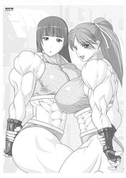 breasts extreme_muscles highres huge_breasts muscle muscular_female ren_(tainca2000) rentb