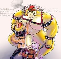 2022 4boys anthro anthro_focus anthro_on_anthro anthro_on_feral anthrofied armlet bigger_male blowjob bowser bracelet bracelets cigarette cigarette_in_mouth cigarette_smoke collar completely_nude completely_nude_male cum cum_in_mouth cumming cumshot digital_drawing_(artwork) digital_media_(artwork) dominant_male ejaculate ejaculating_cum ejaculation english english_text erect_penis erection eyebrows foursome furry furry_male furry_only furry_tail gay genital_fluids genitals glans horns humanoid_genitalia humanoid_penis koopa latex latex_legwear latex_suit leash leash_and_collar leash_pull licking_nipples male male/male/male/male male_anthro male_only mario_(series) multiple_boys navel nipple_play nipples nude nude_male oral orgasm penis retracted_foreskin shell simonsbathtub simple_background size_difference smoke smoke_from_mouth smoking smoking_cigarette spiked_armlet spiked_bracelet spiked_shell submissive_male sucking sucking_penis sucking_testicles tail text thick_eyebrows vein veiny_penis