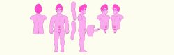 chad_steven male_only muscular pink_body pink_eyes pink_hair pink_penis pink_steven steven_quartz_universe steven_universe