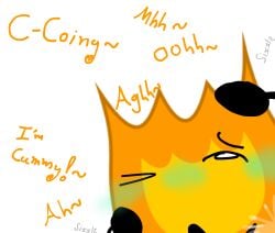 battle_for_dream_island bfdi coiny cropped_image firey_(bfdi) implied_sex object_shows offscreen_sex poorly_cropped
