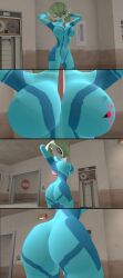 3d ass big_ass big_breasts gardevoir pokemon pokemon_(species) skulltronprime969 zero_suit