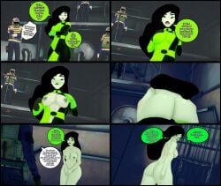 ass breasts comic disney disney_channel embarrassed embarrassed_nude_female english_text kim_possible nipples peterjobless62 shego tagme