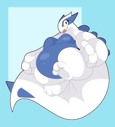 big_breasts breasts castdraws_(artist) game_freak growth lugia nintendo pokemon pokemon_(species) thick_thighs wide_hips