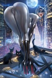 1girls ayyasap batman_(series) big_ass big_breasts big_butt bodysuit catwoman dc dc_comics solo_female