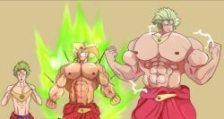 1male broly broly_(dragon_ball_super) dragon_ball dragon_ball_super dragon_ball_z green_hair huge_muscles huge_pecs hyper_muscles legendary_super_saiyan male_only muscle_growth muscles muscular muscular_male shirtless somdude424 tagme transformation transformation_sequence