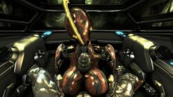 bouncing_breasts ember_(warframe) gif large_breasts large_penis paizuri space warframe white-crow