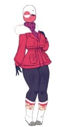 countryhumans countryhumans_girl cute_face cute_female flawsy fully_clothed greenland_(countryhumans) scarf winter_clothes