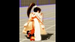 3d animated crouching dead_or_alive dead_or_alive_6 fatal_fury female gameplay_mechanics king_of_fighters mai_shiranui panties screencap shorter_than_30_seconds snk solo squatting tagme