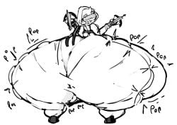 1girls anthro ass ass_bigger_than_head ass_expansion ass_focus backboob big_ass bloons_tower_defense clothed colossal_ass crossbow_master dart_monkey dumptruck_ass enormous_ass errantheart female female_only gigantic_ass huge_ass hyper_ass large_ass looking_back massive_ass monkey monkey_girl sketch teasing thick_thighs wide_hips