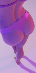 3d alt_cunningham ass ass_focus back_view backview beddetective big_ass big_breasts blonde_hair cyberpunk_2077 sleeves