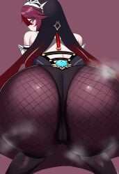 ai_generated ass_focus from_behind genshin_impact rosaria_(genshin_impact)