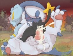 absol anal animal_genitalia canine_penis cum cum_in_ass cum_inside feral feral_on_feral feral_penetrating game_freak knot nintendo pokémon_(species) pokemon pokemon_(species) shinx talentlesshack