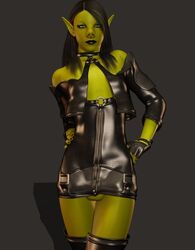 1boy 3d femboy girly greenstreet hethra latex male male_only orc orc_femboy orc_male solo solo_male trap