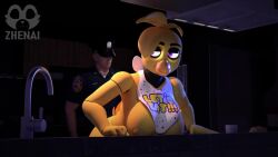 1boy 1girls 2024 3d 3d_animation ambiguous_penetration animated animatronic anthro artist_logo artist_name ass ass_jiggle ass_shake avian avian_humanoid beak bib big_ass big_breasts bouncing_ass bouncing_butt breasts chica_(fnaf) chica_(zhenai) clapping_cheeks clothed_male_nude_female clothing curvy curvy_female eyebrows eyelashes female five_nights_at_freddy's furry glowing_eyes huge_ass jiggling_ass jiggling_breasts kitchen less_than_30_seconds male male_penetrating_female moan moaning mp4 nipples orange_beak police police_hat police_officer police_uniform purple_eyes robot robot_girl scottgames sex skimpy sound standing standing_sex tagme thick_ass thick_thighs video white_skin yellow_body yellow_feathers yellow_hair zhenai