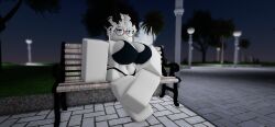 1girls 3d artist_request blue_eyes female roblox roblox_avatar robloxian source_request tagme white_body white_hair