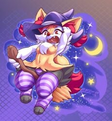 big_breasts blasticussaturn braixen breasts female pokémon_(species) pokemon pokemon_(species) thick_thighs wide_hips