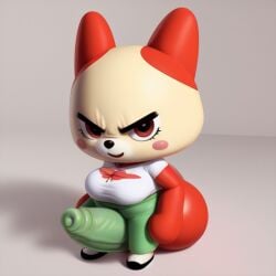 3d_(artwork) ai_generated angry anthro chibi fully_clothed fury futa_only futanari huge_cock penis_under_clothes self_upload