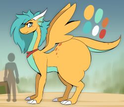 2023 absurd_res ass big_ass big_butt big_claws blue_body blue_eyes blue_hair blue_scales claws collar cute cute_face dragon fangs fat_ass feathered_dragon feathered_wings feathers female feral furry hair hi_res horns huge_ass huge_thighs long_hair looking_at_viewer miso_souperstar model_sheet original_character scalie silhouette smile solo tail thick_thighs two_tone_body unnamed_character western_dragon white_fangs white_horns wings yellow_body yellow_scales yellow_wings