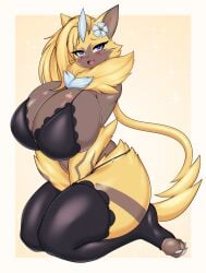 aurora_(nbanoob) big_breasts breasts huge_breasts pokémon_(species) pokemon tailzkim thick_thighs wide_hips zeraora