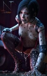 1girls 3d ada_wong body_invasion cockroach creature_inside eggs female insects niisath nipple_piercing rape resident_evil