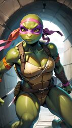 1girls 2020s 2023 ai_generated anthro dezgo_ai female female_only scalie scalie_humanoid scalieton self_upload teenage_mutant_ninja_turtles turtle turtle_humanoid