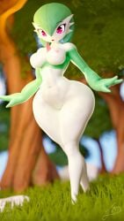 1girls 2023 3_fingers 3d_(artwork) 9:16 absurd_res adriandustred anthro areola ass big_breasts big_butt breasts completely_nude completely_nude_female digital_media_(artwork) female female_only fingers full_body gardevoir generation_3_pokemon genitals grass green_hair hair hi_res huge_butt multicolored_body naked naked_female nintendo nipples nude nude_female plant pokemon pokemon_(species) pussy red_eyes solo solo_female thick_thighs tree two_tone_body white_body wide_hips