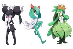 goth gothorita humanoid kirlia lilligant lips pokémon_(species) pokemon pokemon_(species) purple_skin red_lips sho-n-d tagme