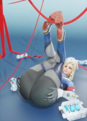 1girls 3d 3d_(artwork) activision alternate_costume angela_ziegler ass ass_focus big_ass blender_(software) blizzard_entertainment blonde_hair blonde_hair_female blue_eyes blue_eyes_female butt_crack combat_medic_ziegler european european_female female female_focus female_only focus focus_on_ass fully_clothed hands_on_butt happy jdv large_ass large_butt legs legs_up light-skinned_female light_skin mercy overwatch overwatch_2 smile spandex