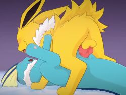 2023 4:3 animated balls blue_body breath duo eeveelution erection female female_penetrated feral feral_on_feral generation_1_pokemon genitals jolteon kemonobito knot loop lying male male/female male_penetrating male_penetrating_female nintendo no_sound on_back open_mouth penetration penis pokemon pokemon_(species) pussy sex short_playtime tagme vaginal_penetration vaginal_penetration vaporeon video video yellow_body