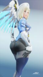 1girls 3d 3d_(artwork) 8k activision alternate_costume angela_ziegler ass ass_focus big_ass blender_(software) blizzard_entertainment blonde_hair blonde_hair_female blue_eyes blue_eyes_female butt_crack combat_medic_ziegler european european_female female female_focus female_only focus focus_on_ass fully_clothed happy jdv large_ass large_butt light-skinned_female light_skin mercy overwatch overwatch_2 smile spandex