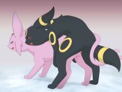 2023 4:3 animated balls black_body doggy_style duo eeveelution entwined_tails erection espeon female feral feral_on_feral from_behind_position generation_2_pokemon genitals kemonobito loop male male/female nintendo no_sound open_mouth penetration penis pokémon_(species) pokemon pokemon_(species) purple_body red_sclera sex short_playtime tagme tail tail_coil umbreon vaginal_penetration video