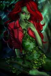 1girls batman_(series) dc dc_comics female female_focus female_only fortnite green_body green_skin marikoneko marikoneko0 poison_ivy red_hair