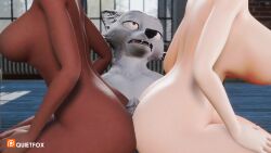 3d ass ass_focus assjob big_ass big_breasts breasts buttjob elastigirl female female_focus fox furry futanari helen_parr huge_ass interracial milf mirage_(the_incredibles) naked nude patreon quietfox98 short_hair smooth_skin the_incredibles