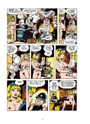 alice_in_wonderland alice_liddell blonde_female blonde_hair blonde_hair_female breast_feeding breasts casual comic comic_page female human male malice_in_wonderland naked naked_female nipples nude nude_female nudity page_74 pale_skin pubes pubic_hair speech_bubble wally_wood